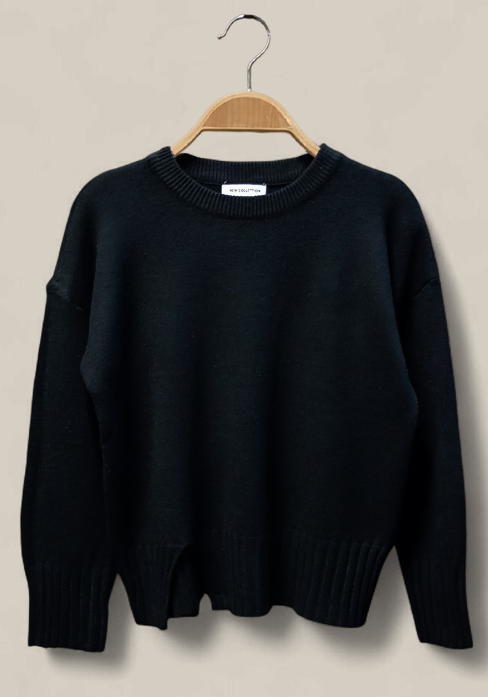 cosy καθημερινό πλεκτό Kira μαύρο