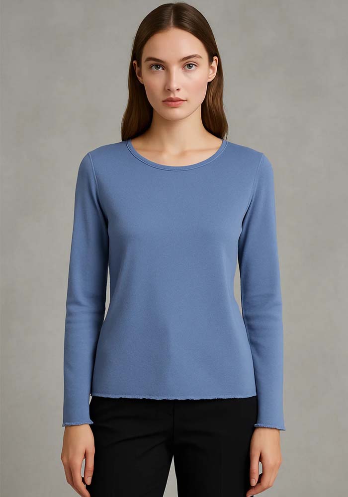 basic απλό πλεκτό Terry σιέλ