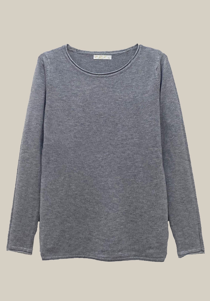 basic απλό πλεκτό Terry γκρι