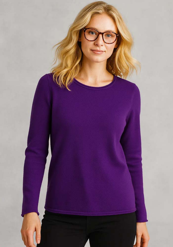 basic απλό πλεκτό Terry μωβ