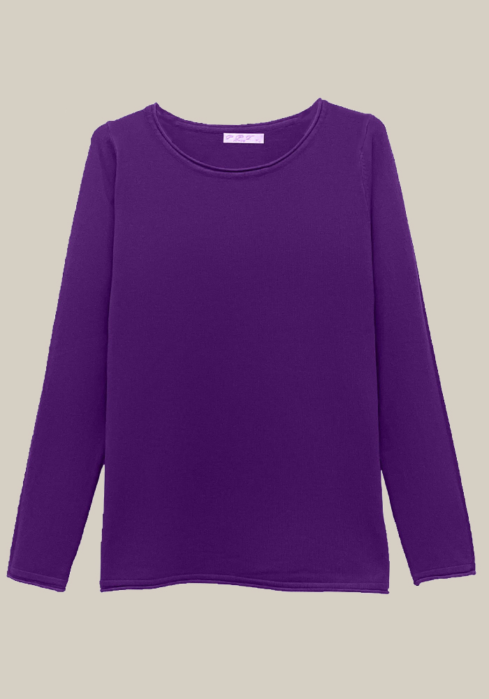 basic απλό πλεκτό Terry μωβ