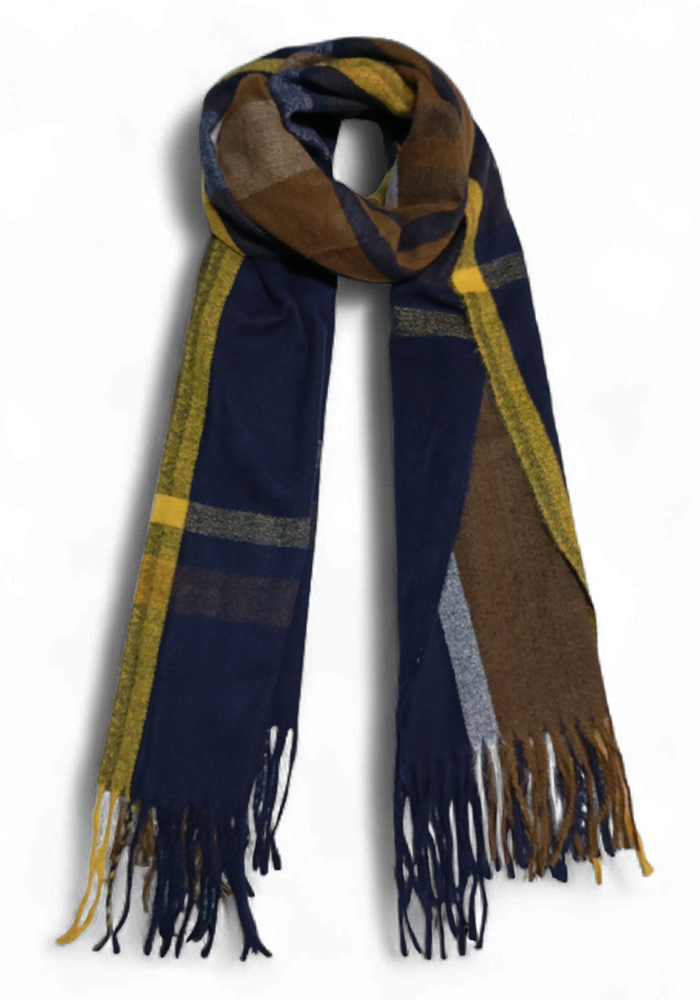 καρό κασκόλ soft Blue Check