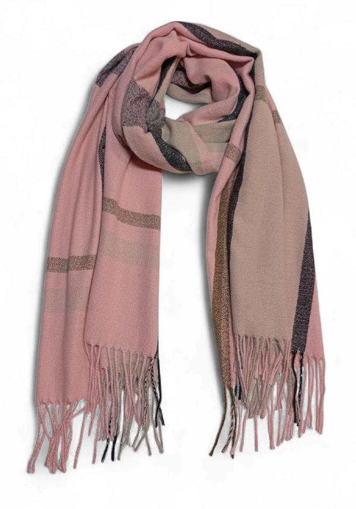 καρό κασκόλ soft Rose Check