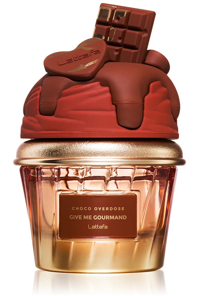 Άρωμα Latafa Give Me Gourmand Choco Overdose με πολυτελή συσκευασία σοκολάτας.