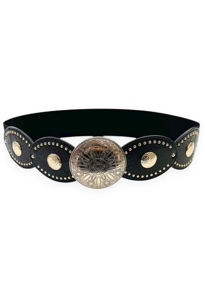 boho δερματίνη ελαστική ζώνη Bonnie μαύρο