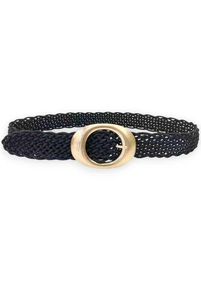 boho πλεκτή ζώνη Tracy μαύρο