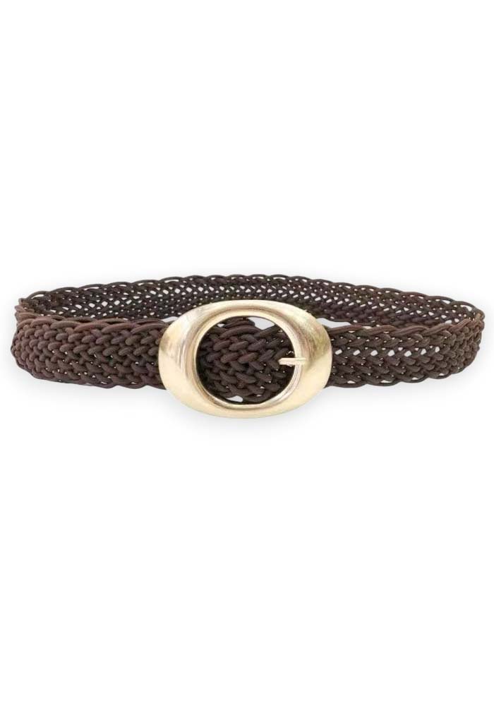 boho πλεκτή ζώνη Tracy καφέ