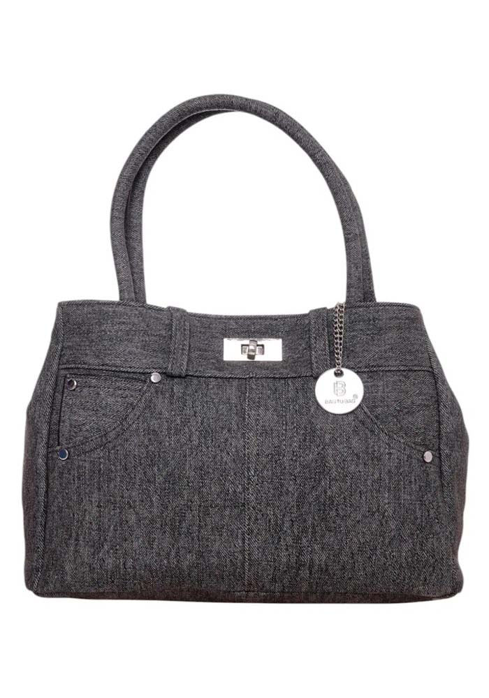 tote τζην τσάντα χειρός Dea denim μαύρο