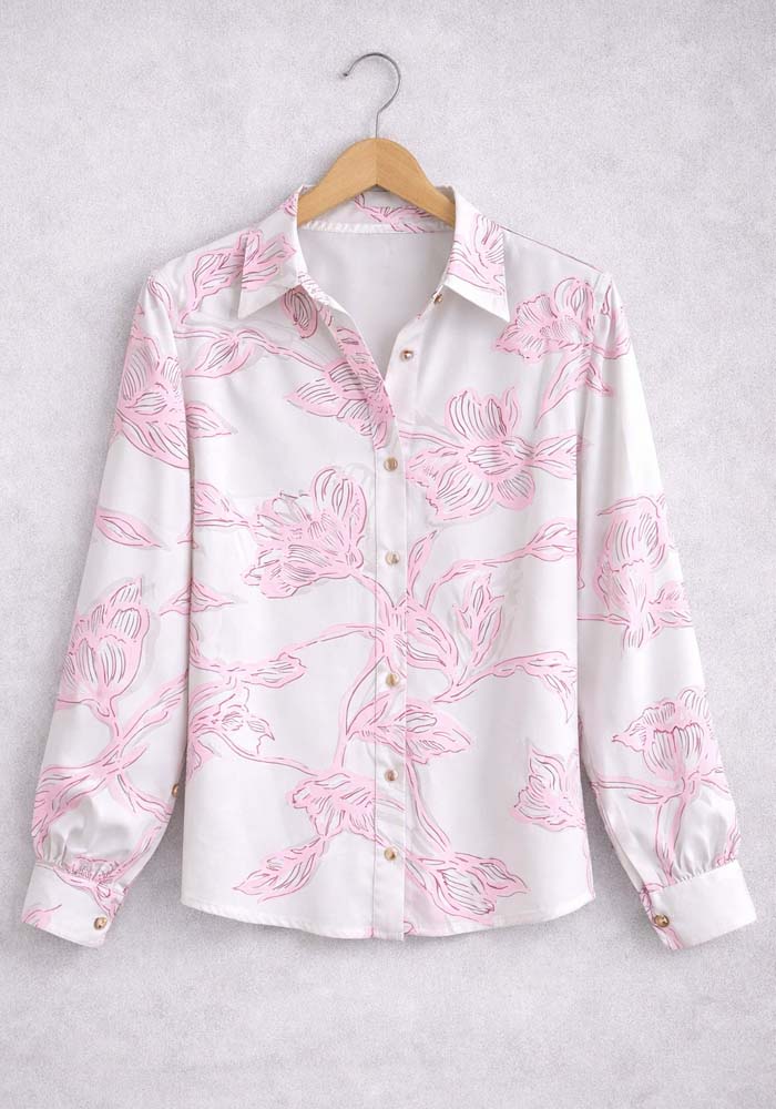 πουκάμισο floral Ruby λευκό