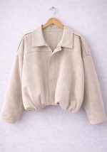 Γυναικείο suede oversized πανωφόρι Southern σε πούρο χρώμα