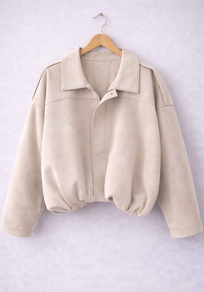 Γυναικείο suede oversized πανωφόρι Southern σε πούρο χρώμα