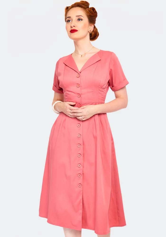 Midi shirt φόρεμα Daria με κοντό μανίκι και γιακά πουκαμίσου.