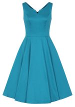 Vintage φόρεμα midi Vivienne σε γραμμή 50s με αέρινη φούστα και εφαρμοστό μπούστο.