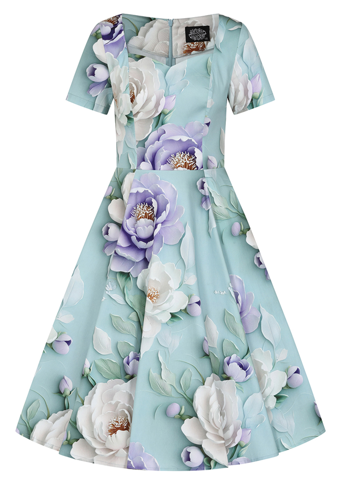 vintage romantic floral φόρεμα Lavinia