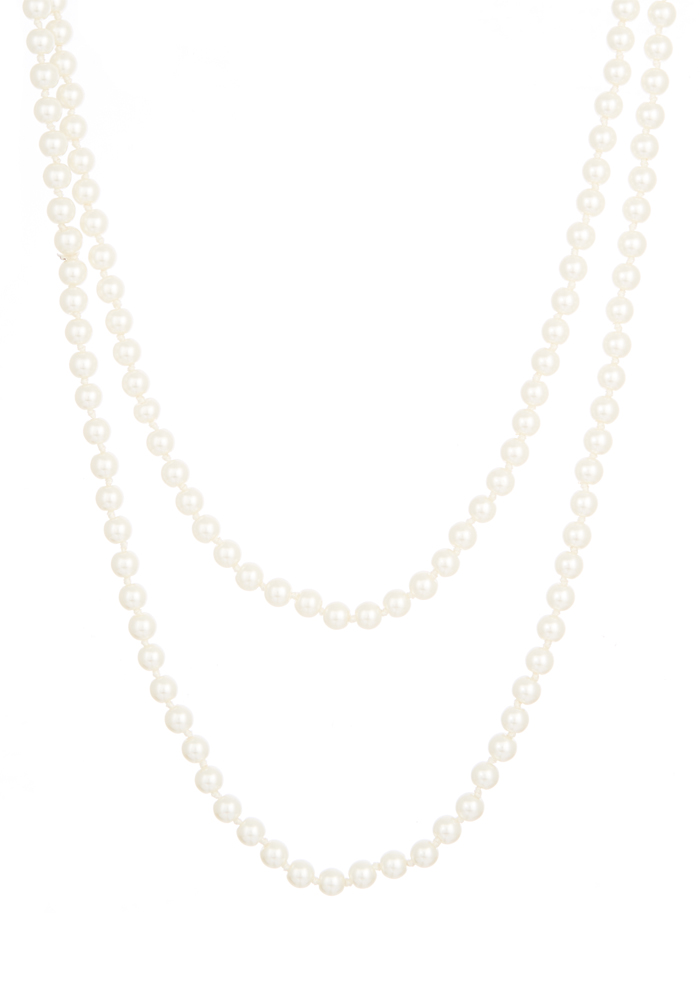 Μακρύ κολιέ με πέρλες μήκους 120cm με διακοσμητικό κόμπο.