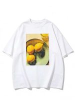 Λευκό oversized T-shirt Lemonade με lemon graphic print και slogan.