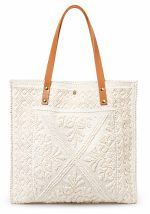 boho καλοκαιρινή υφαντή τσάντα Tunise εκρού