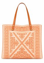 boho καλοκαιρινή υφαντή τσάντα Tunise peach
