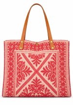 boho καλοκαιρινή υφαντή τσάντα Tunise κόκκινο