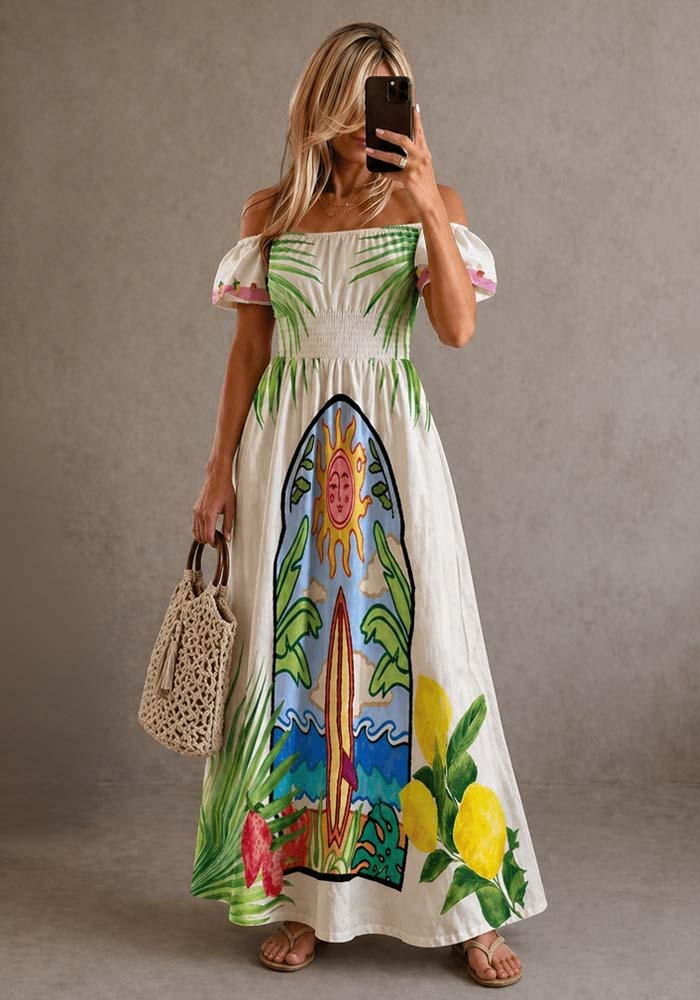 boho chic linen φόρεμα Wow