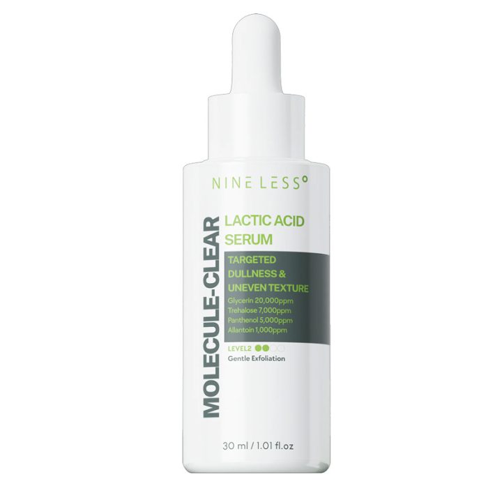 Nine Less Molecule-Clear 5% Lactic Acid Serum για Glow & Ήπια Απολέπιση