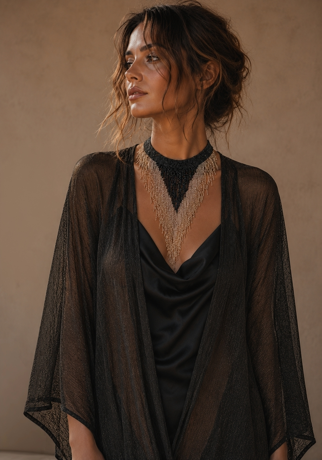 boho κολιέ τσόκερ χάντρες Ayla