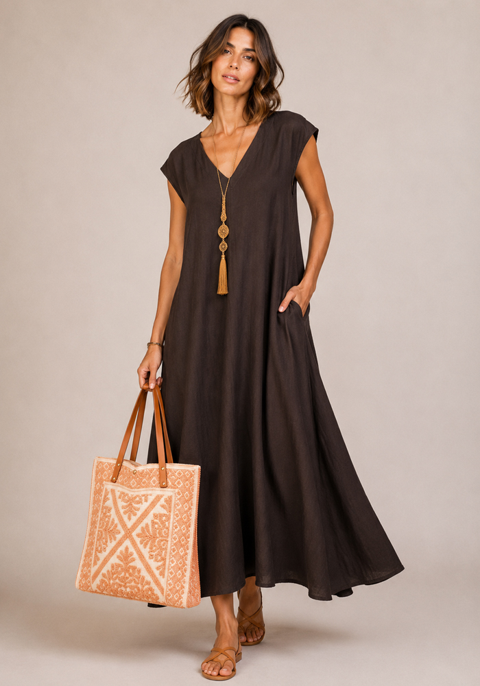 day to night maxi φόρεμα Dido καφέ
