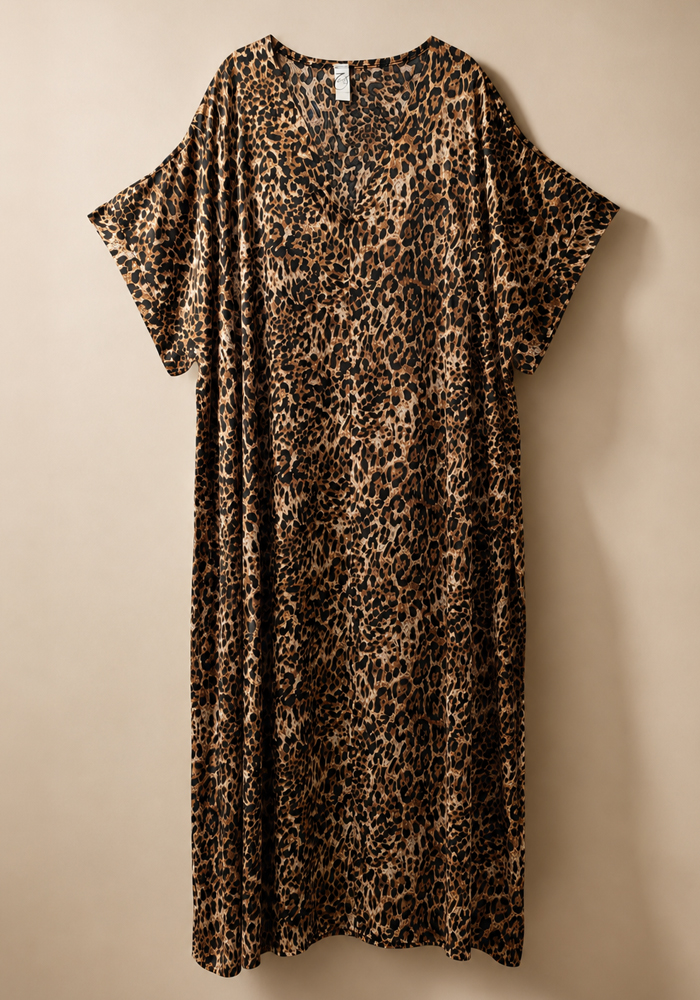 PerfectDress.gr plus size silk feel φόρεμα Beliz leopard - 3