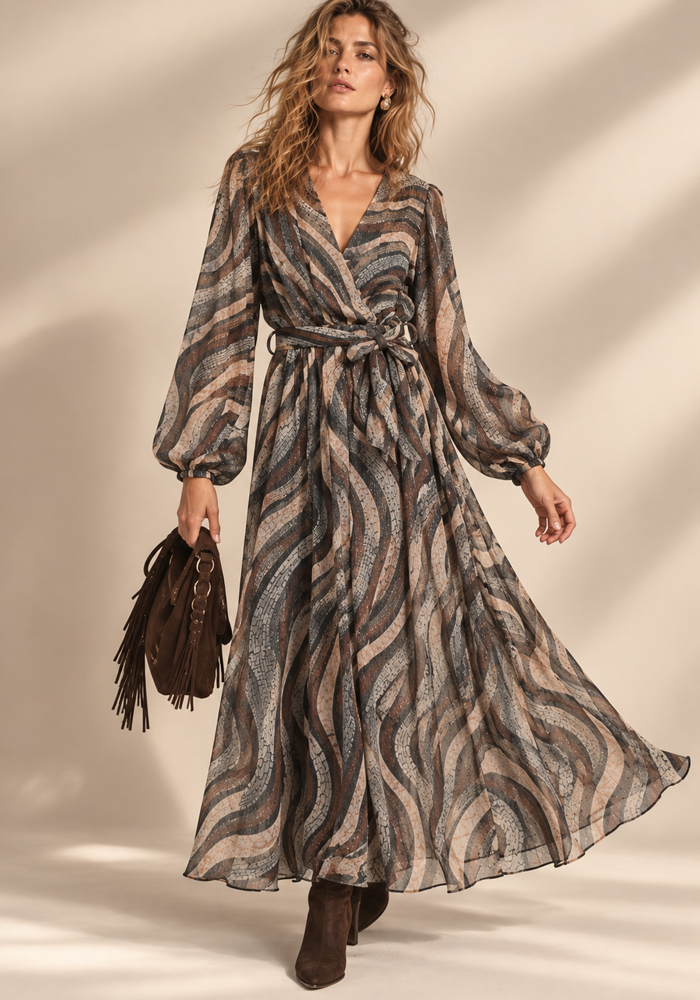 boho shine maxi φόρεμα Mosaic