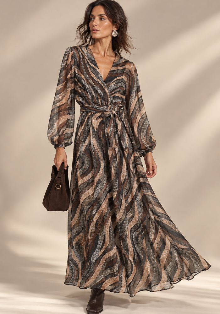 boho shine maxi φόρεμα Mosaic