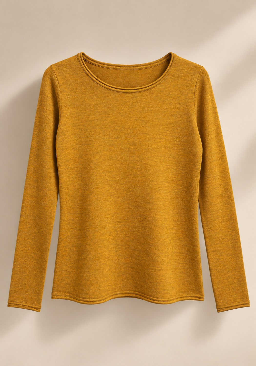 basic απλό πλεκτό Terry dusty mustard