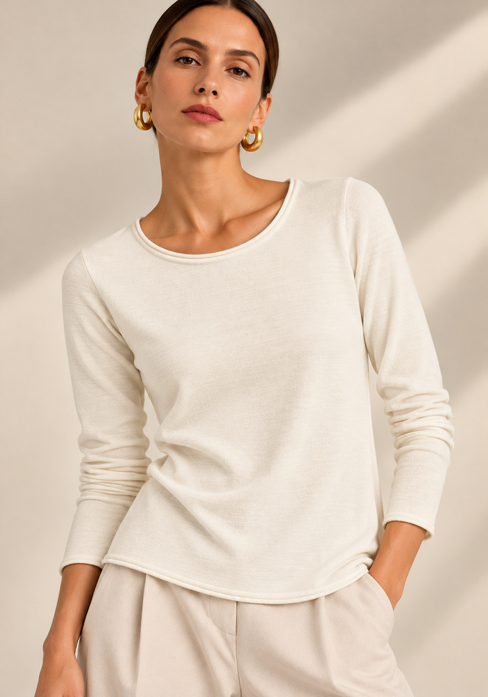 basic απλό πλεκτό Terry off white